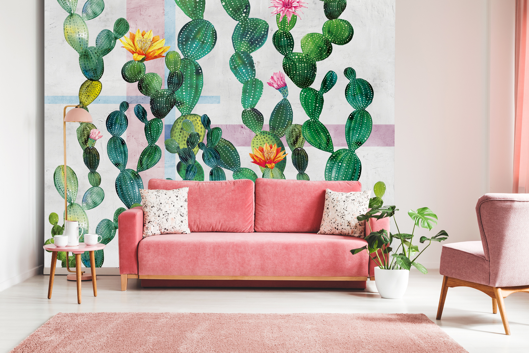 Prickly Pear colour wallpaper wallcovering